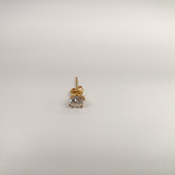 Rolord pair of 18kt yellow gold earrings with 2 round cut 1ct moissanite - Picture 10 of 15